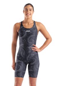 Arena Womens Printed Full Body Kneesuit - Team Black
