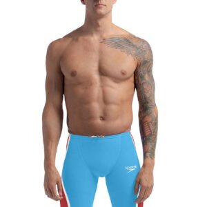 Speedo Fastskin LZR Pure Intent 2.0 High Waisted Jammer - Blue / Red / Snow