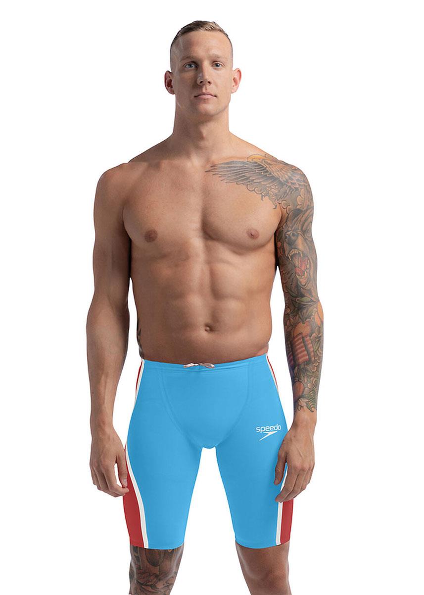 Speedo Fastskin LZR Pure Intent 2.0 High Waisted Jammer - Blue / Red / Snow