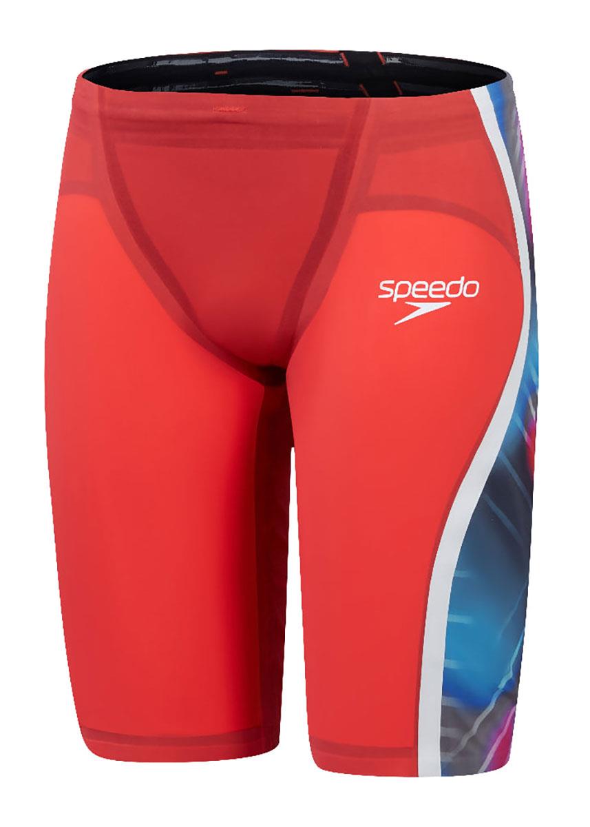 Speedo Fastskin LZR Pure Intent 2.0 High Waisted Jammer - Red / Blue / Snow-630298