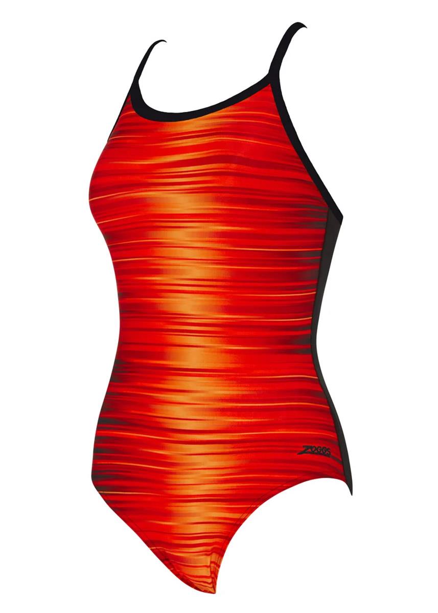 Zoggs Women's Pipeline Orange Strikeback Swimsuit-630844