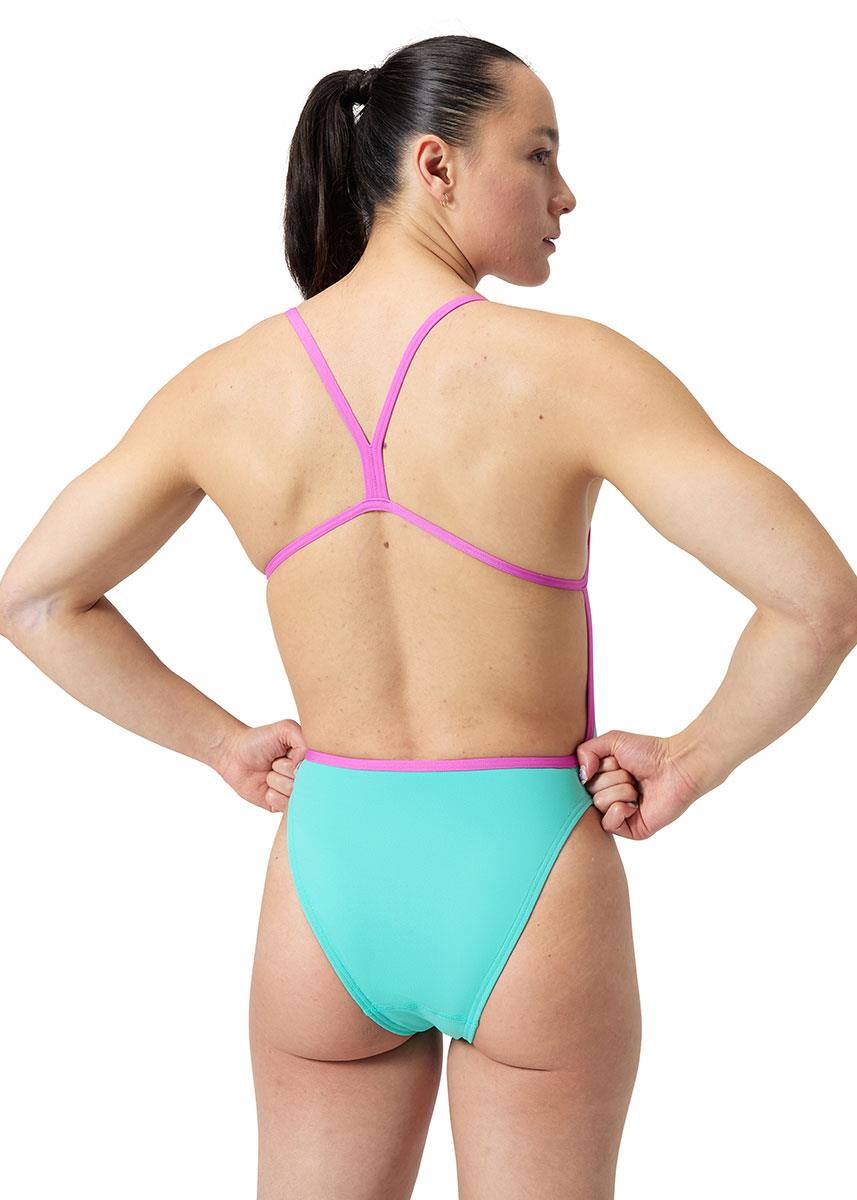 Speedo Womens Solid V-back Swimsuit - Arctic Glass-630394