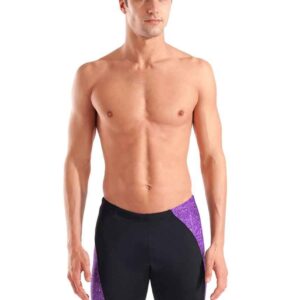 Arena Mens Ribbed Jammer - Black / Purple-0