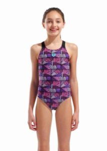 Arena Girl's Candies Swim Pro Back Swimsuit - Multi / Black / Pink