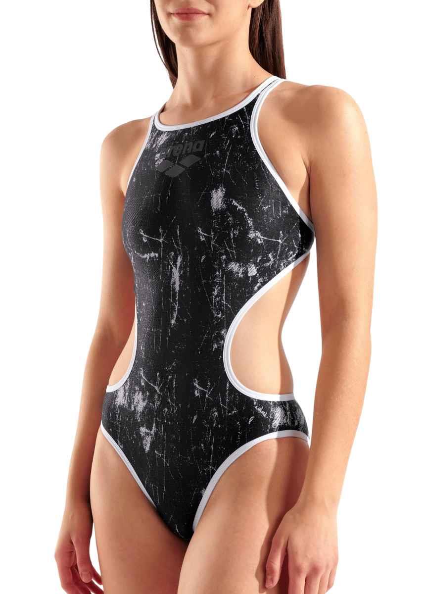 Arena Womens One Lacquer One Piece Swimsuit - Multi / Black / White-631049