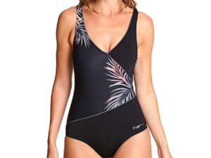 Zoggs Sunset Palms Wrap Fron Swimsuit