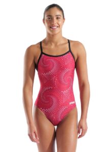 Arena Fireflow Lightdrop Back Swimsuit - Black / Team Red