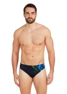 Zoggs Men's Ocean Swirl Racer Briefs