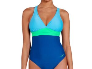 Zoggs Women's Cyber Panel Crossback Swimsuit