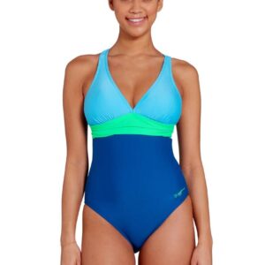 Zoggs Women's Cyber Panel Crossback Swimsuit