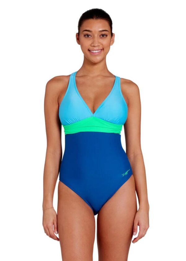 Zoggs Women's Cyber Panel Crossback Swimsuit