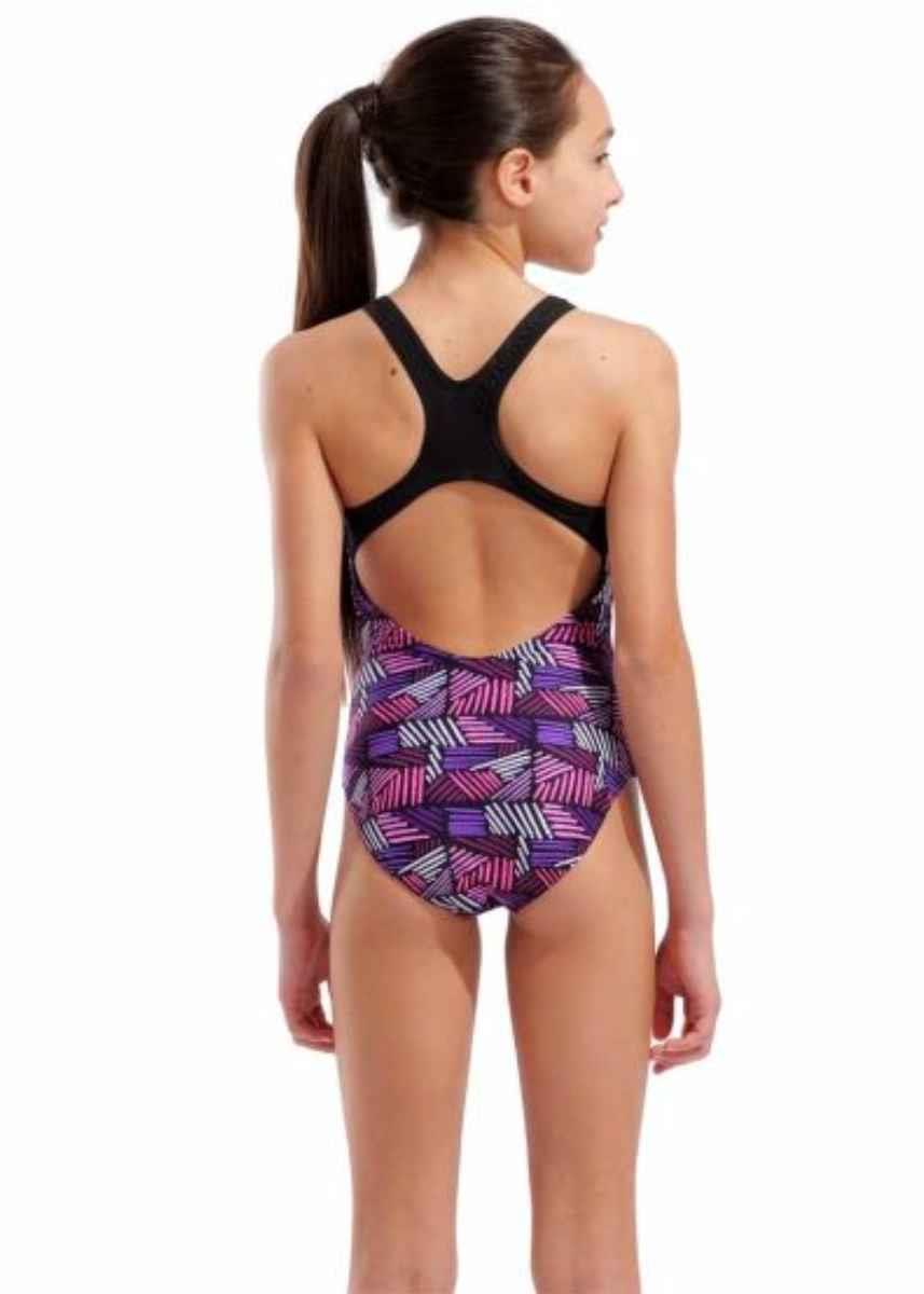 Arena Girl's Candies Swim Pro Back Swimsuit - Multi / Black / Pink-631255