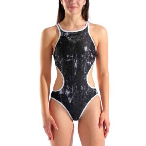 Arena Womens One Lacquer One Piece Swimsuit - Multi / Black / White-0