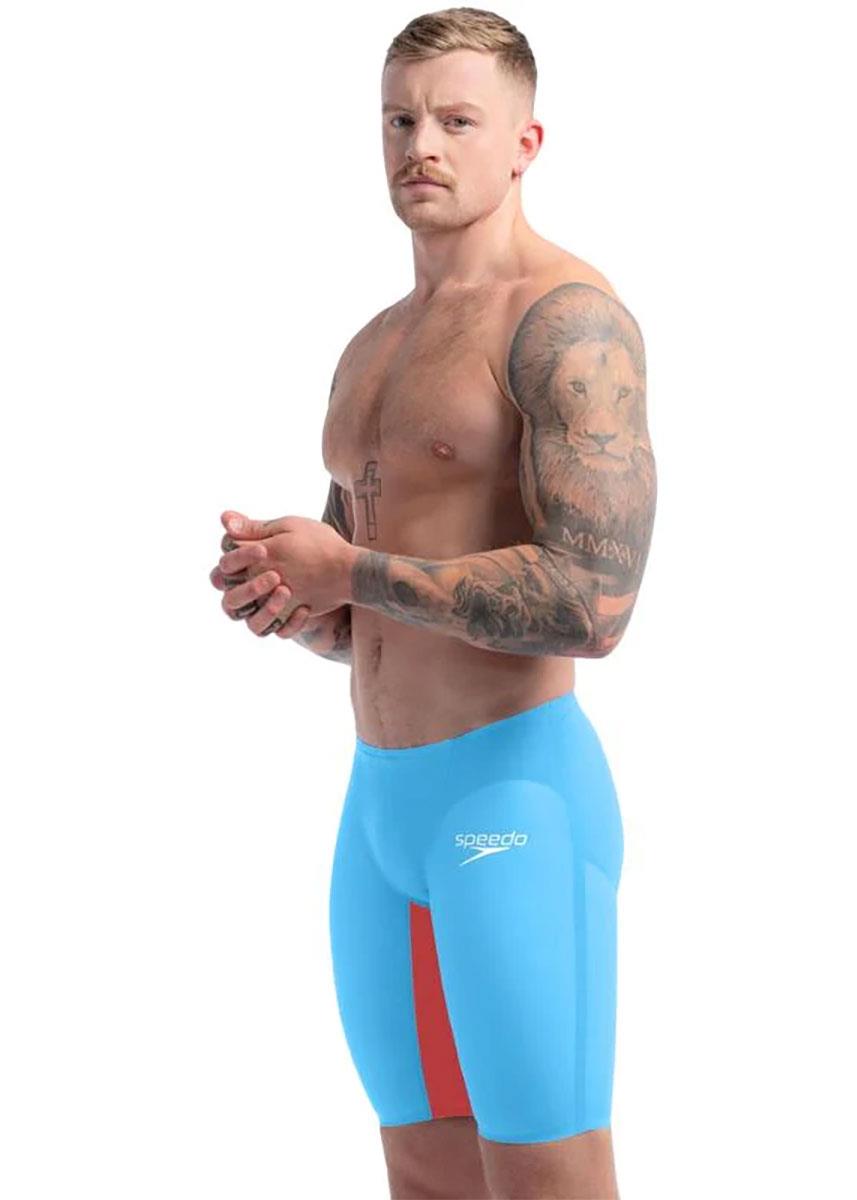 Speedo Fastskin LZR Pure Valor 2.0 High Waisted Jammer - Blue / Red-630308