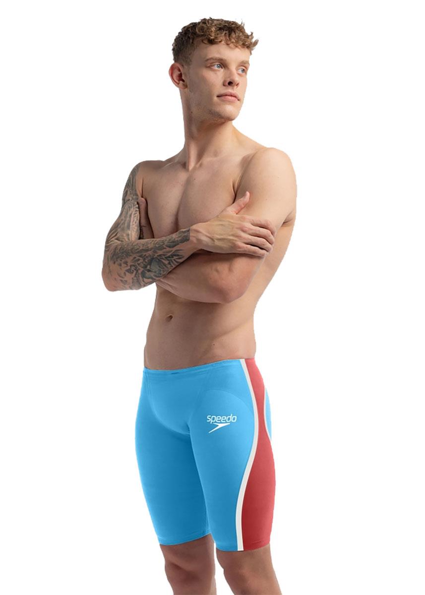 Speedo Fastskin LZR Pure Intent 2.0 Jammer - Blue / Red / Snow-630296
