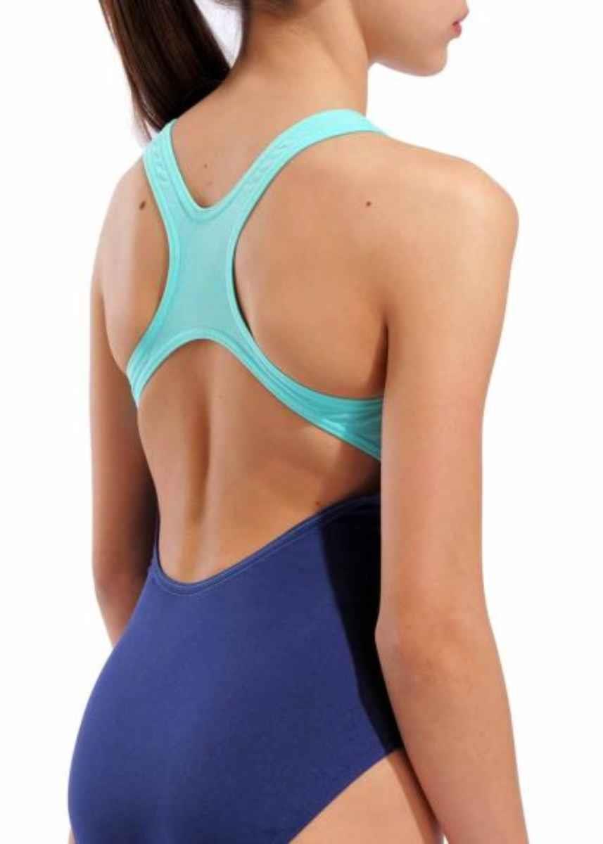 Arena Girl's Spray Paint Swim Pro Back Swimsuit - Navy / Water-631262