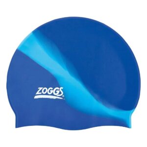 Zoggs Multicoloured Silicone Swim Cap - Blue / Light Blue