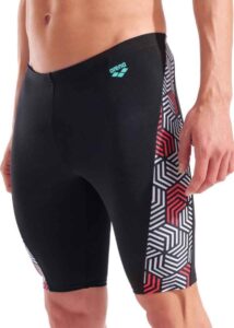 Arena Mens Geometry Jammer - Black / Multi