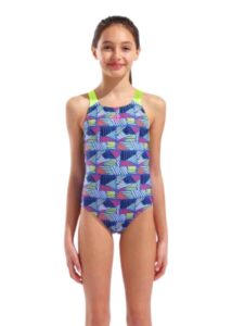 Arena Girl's Candies Swim Pro Back Swimsuit - Multi / Blue / Lime
