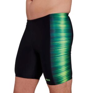 Zoggs Men's Pipeline Green Panelled Mid Jammer-0