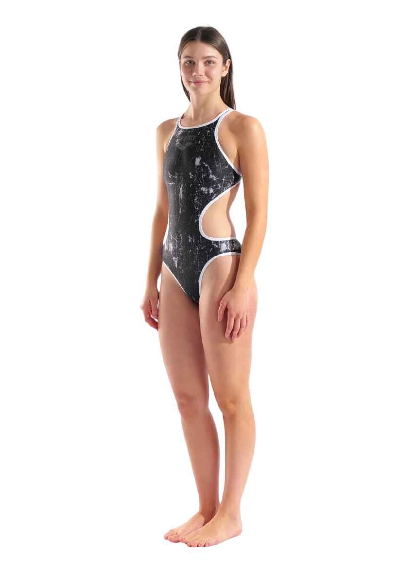Arena Womens One Lacquer One Piece Swimsuit - Multi / Black / White-631048