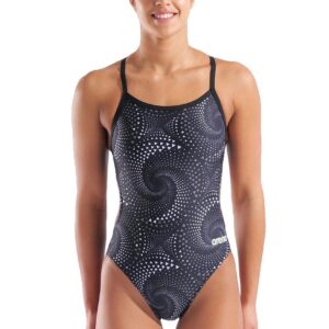 Arena Womens Fireflow Challenge Back Swimsuit - Black / Team Black-0