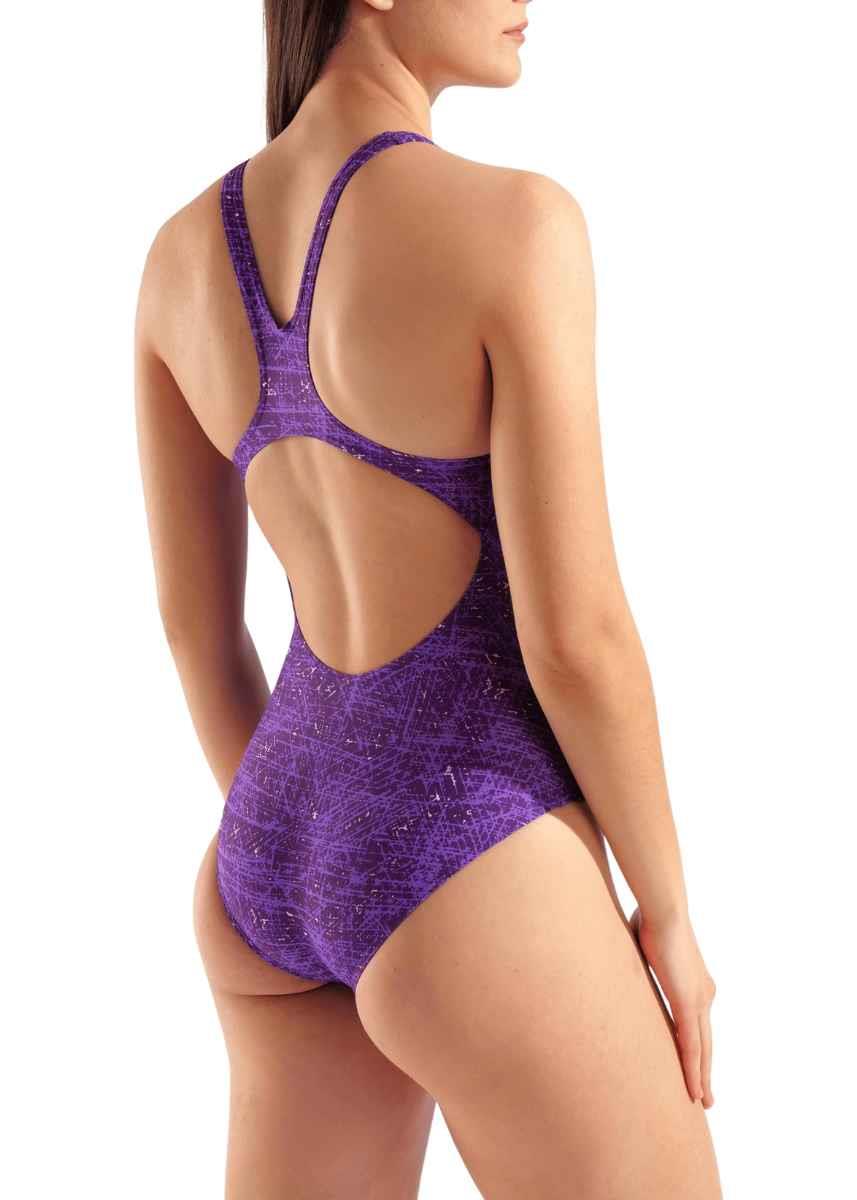 Arena Ribbed Swim Pro Back Swimsuit - Plum / Multi-631183