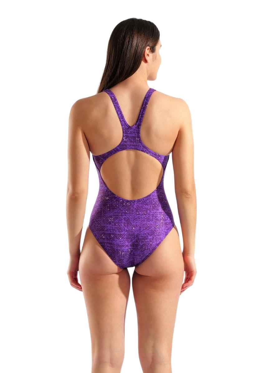 Arena Ribbed Swim Pro Back Swimsuit - Plum / Multi-631180