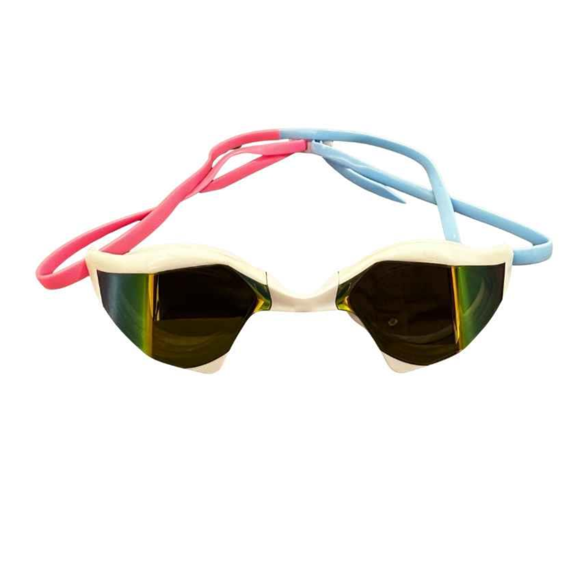 Spurt Adrenaline Mirrored Swimming Goggles - White / Pink