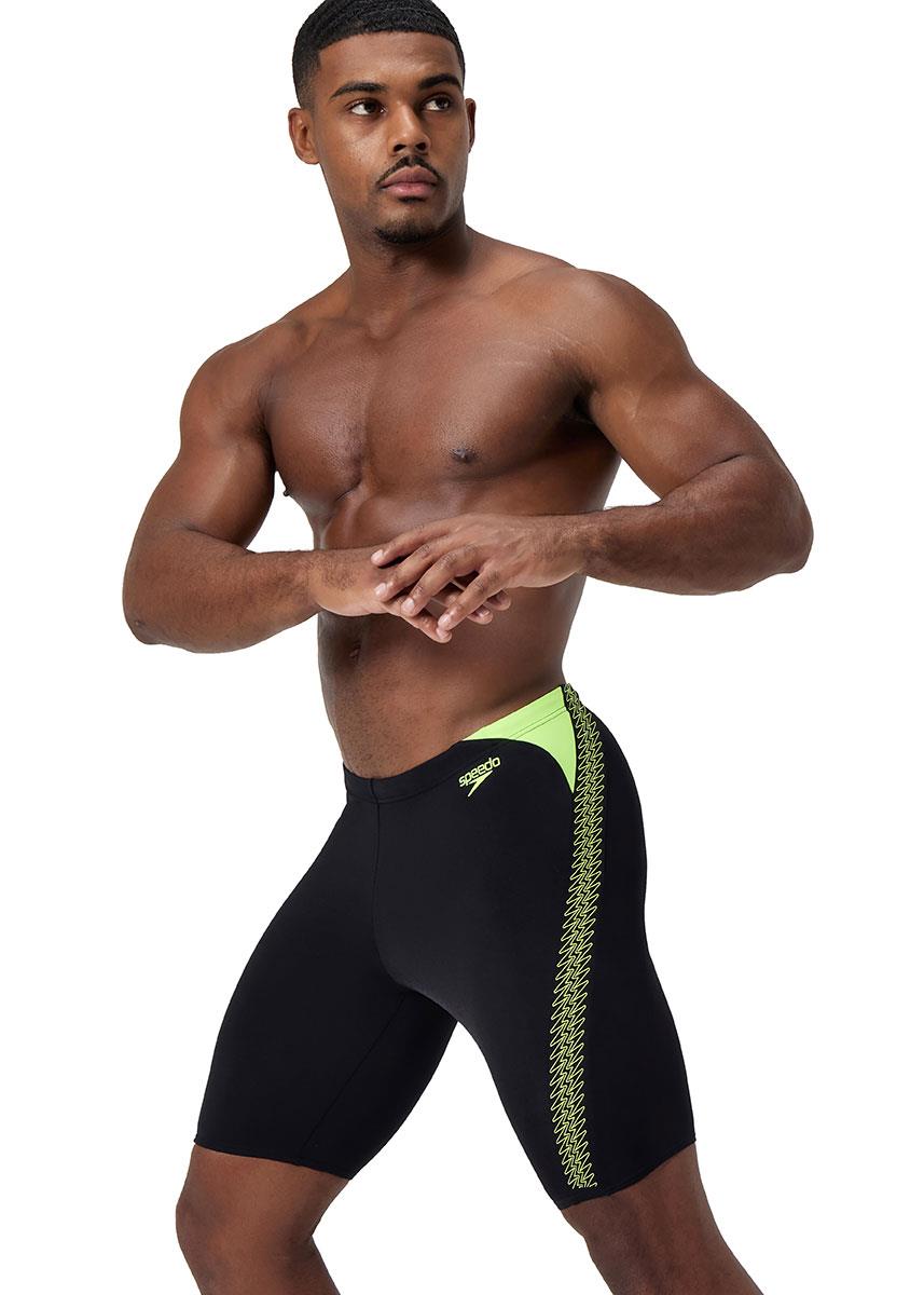 Speedo Mens Hyperboom Splice Jammers - Black / Hyper Yellow-632151