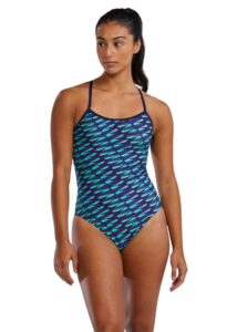 TYR Durafast Elite Dragonflyte Trinityfit One Piece Swimsuit - Green / Navy