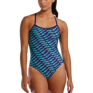 TYR Durafast Elite Dragonflyte Trinityfit One Piece Swimsuit - Green / Navy