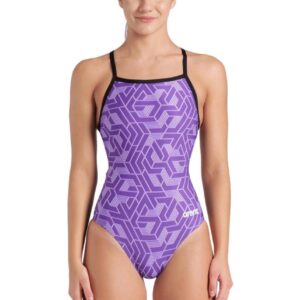 Arena Escape Lightdrop Swimsuit - Black / Team Purple