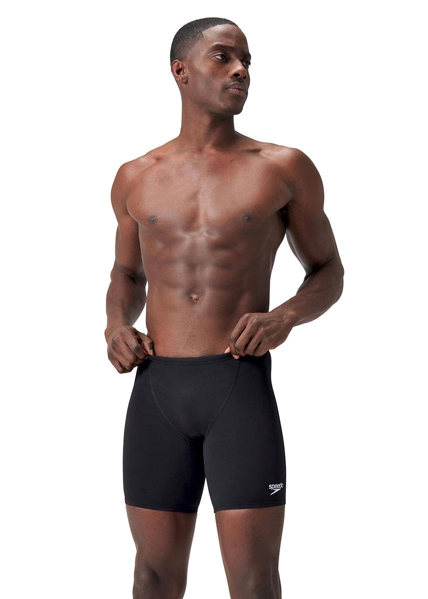 Speedo Mens Endurance+ V-Cut Mid Jammer - Black-632157