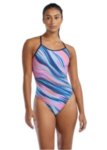 TYR Durafast Elite Riptidal Trinityfit One Piece Swimsuit - Pink / Multi
