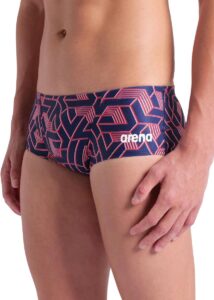 Arena Mens Escape Low Waist Short  - Navy / Team Red