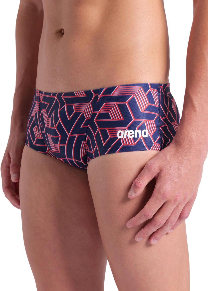 Arena Escape Low Waist Short - Red / White / Blue