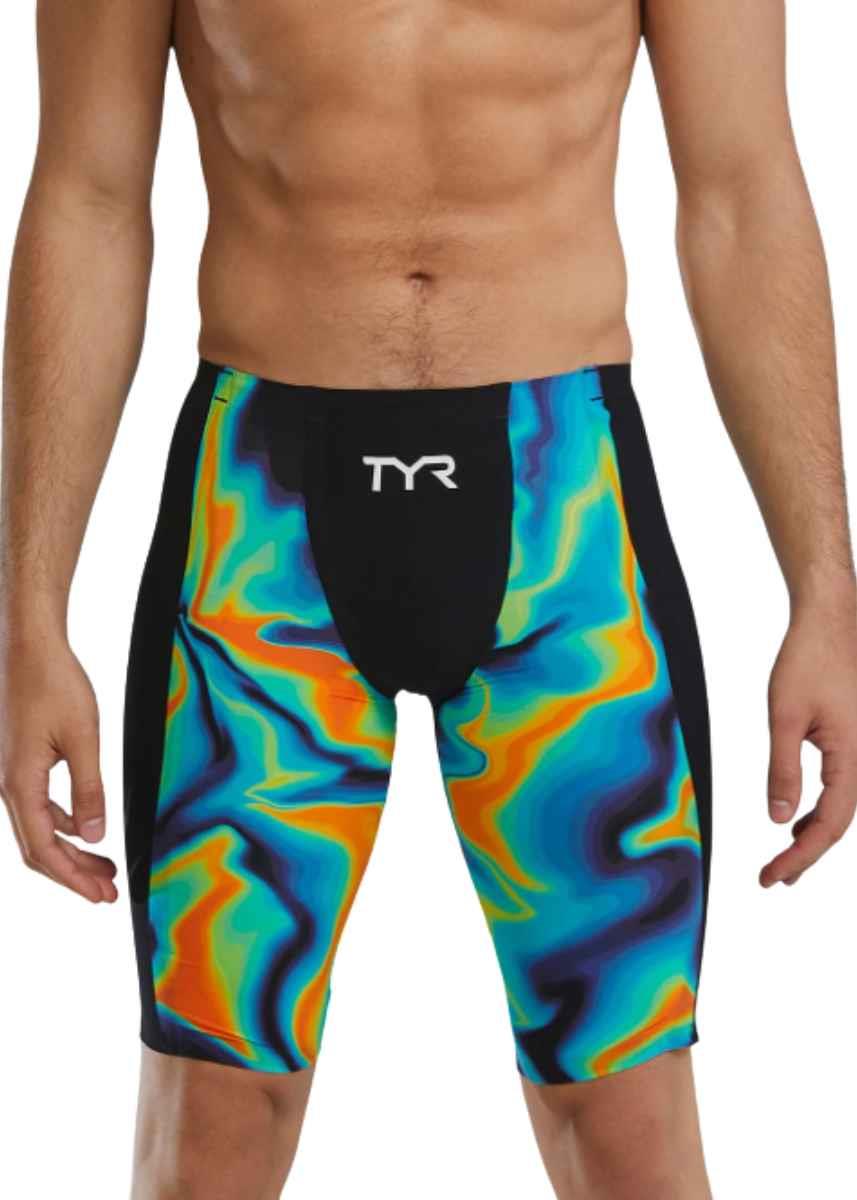 TYR Men's Shockwave High Waist Jammer - Infrared-0