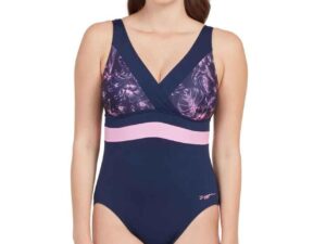 Zoggs Square Back Swimsuit - Sunset Bloom
