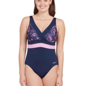Zoggs Square Back Swimsuit - Sunset Bloom