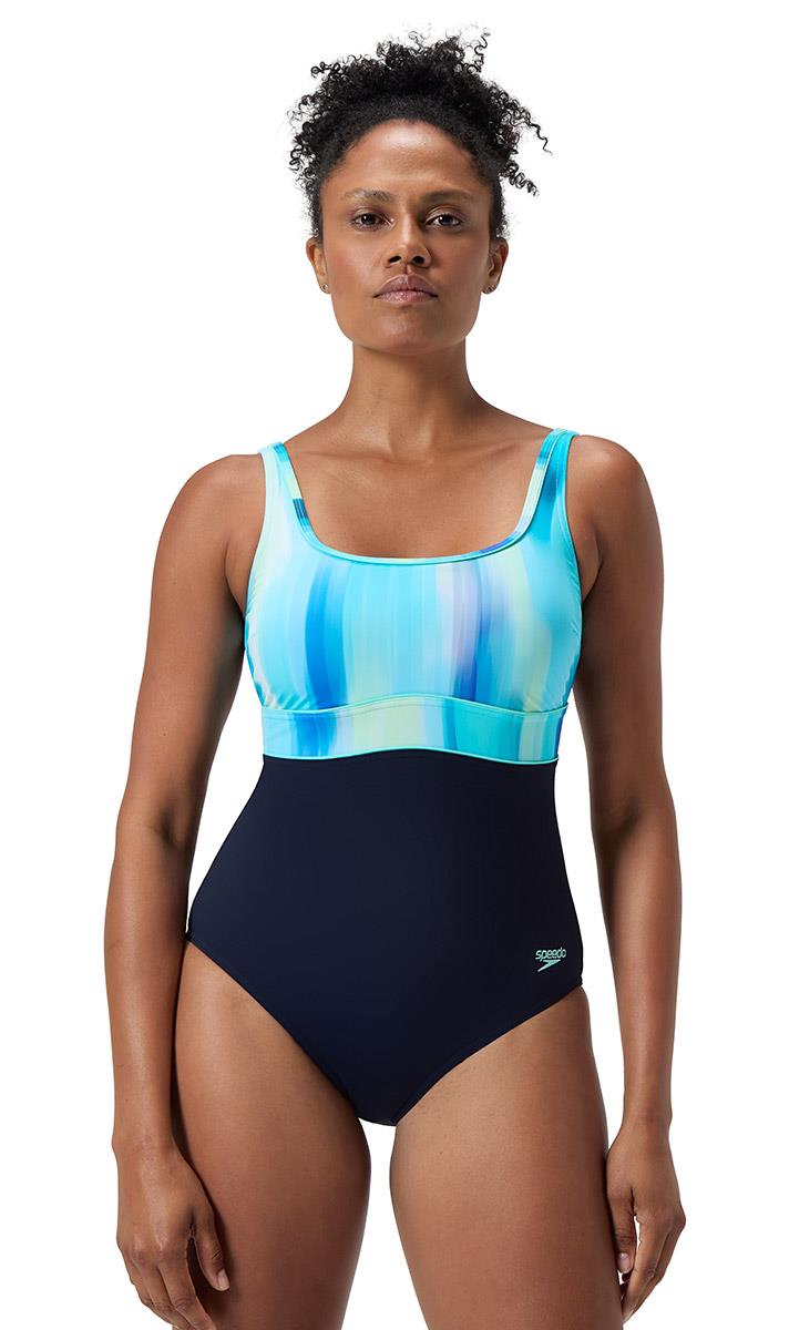 Speedo Women's Shaping ContourEclipse Swimsuit - True Navy-0