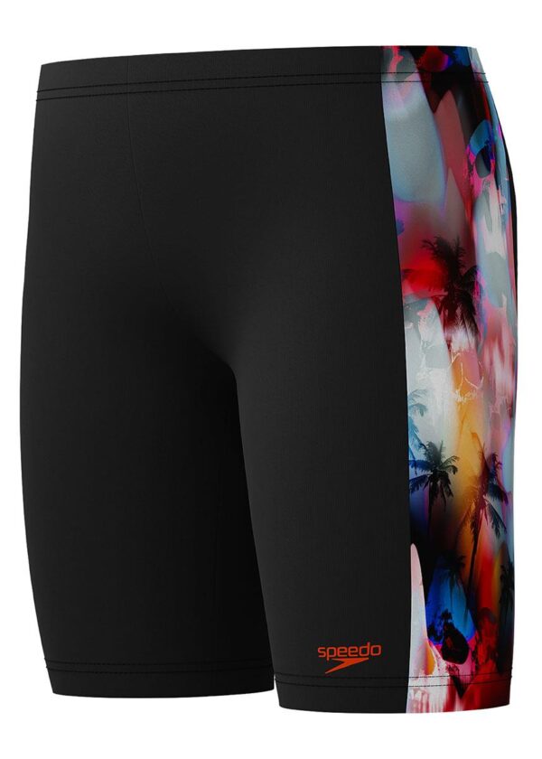 Speedo Boys Digital Panel Jammer - Red Ginger