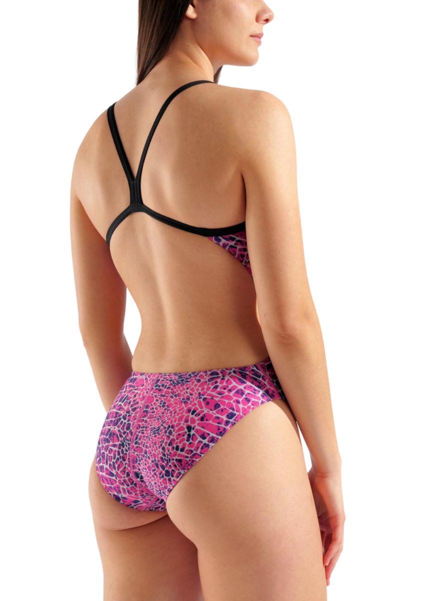 Arena Snakeskin Challengeback Swimsuit - Black / Pink / Multi-631730