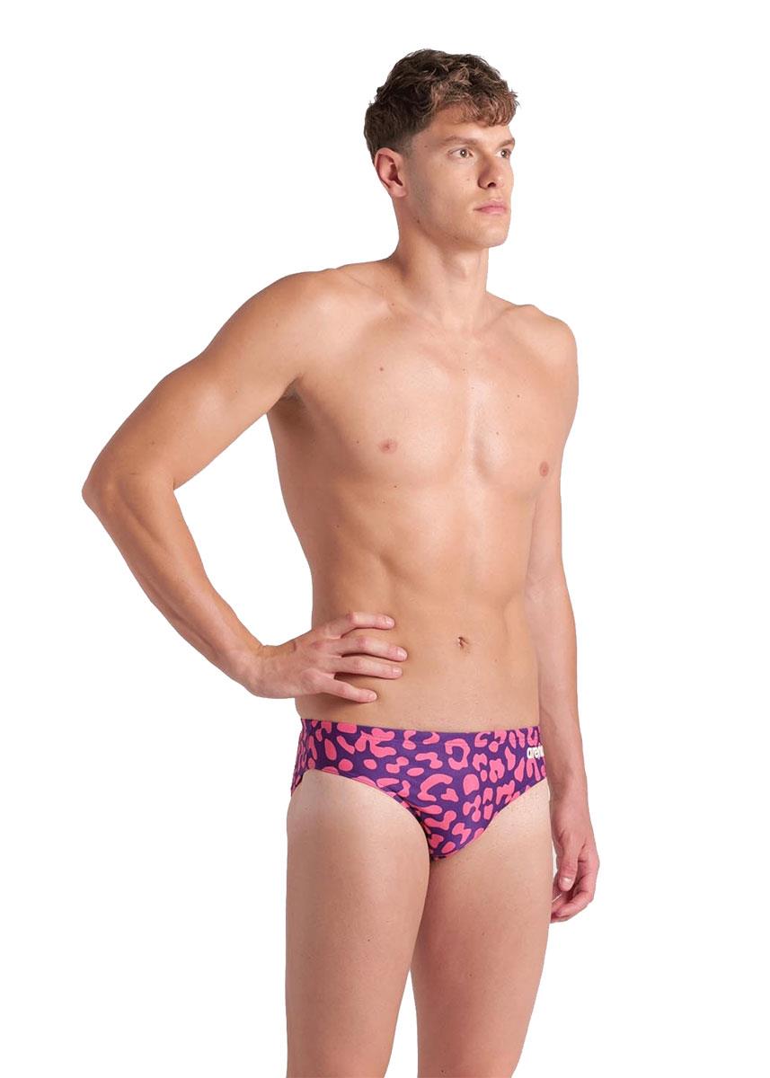 Arena Mens Printed Brief - Fuchsia Multi-631679