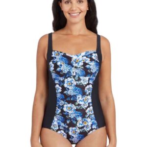 Zoggs Ruched Front Swimsuit - Spring Blossom