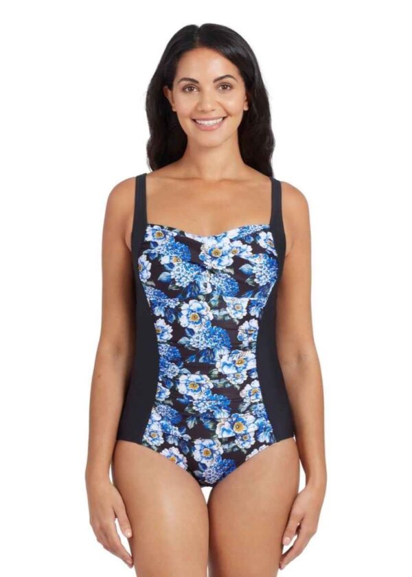 Zoggs Ruched Front Swimsuit - Spring Blossom