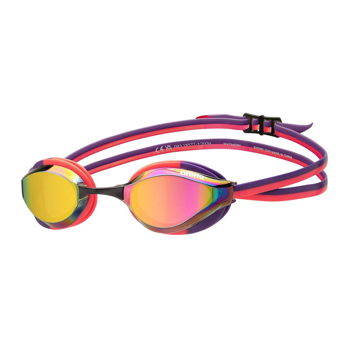 Arena Python Mirror Goggles - Copper / Plum / Coral