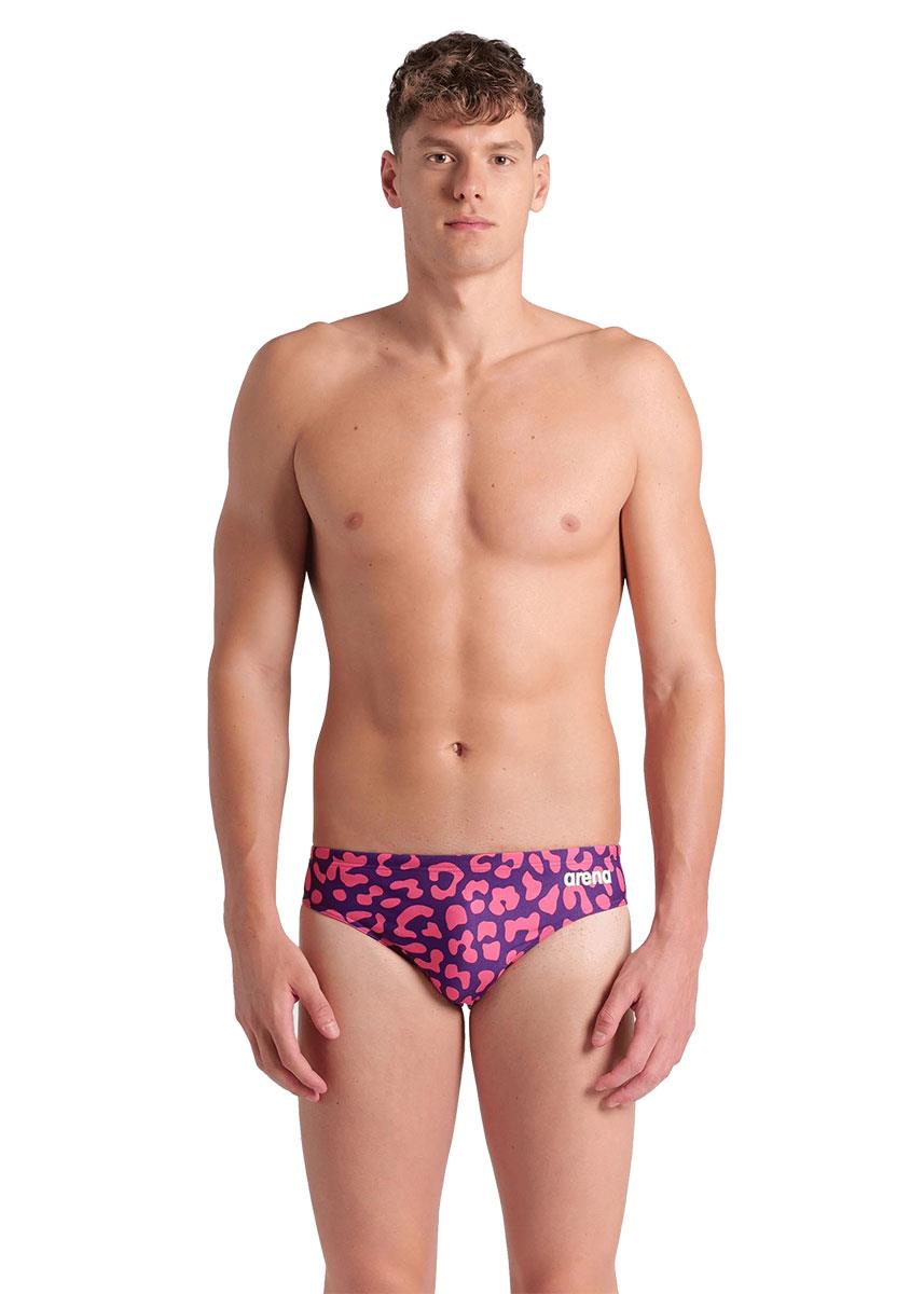 Arena Mens Printed Brief - Fuchsia Multi-631675