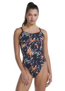 TYR Women's Validus Cutoutfit Swimsuit - Orange / Aqua / Black