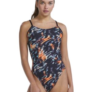 TYR Validus Cutoutfit Swimsuit - Orange / Aqua / Black